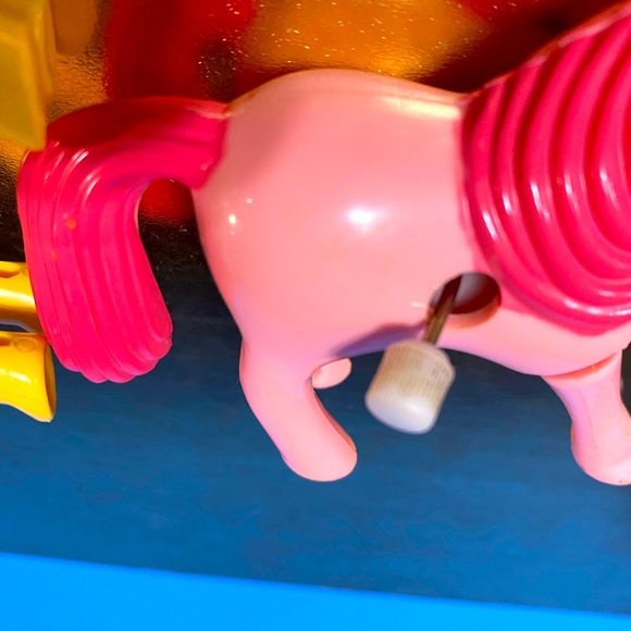 HAPPY HOOFERS PONIES VTG 90’s WIND UP UNICORN & PRANCING PONY TOYS 3” RARE - Picture 14 of 15